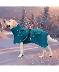 Aronkl Adjustable Waterproof Dog Raincoat with Reflective Edges for Medium Large Dogs