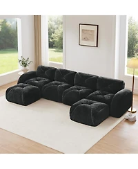 Streamdale Furniture U-shaped Boneless Sofa, Tufted, 32D High Density Sponge