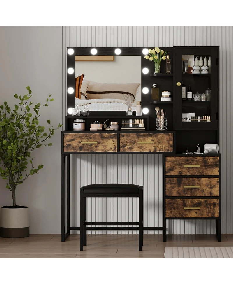 gaomon Makeup Vanity Set with Lighted Mirror