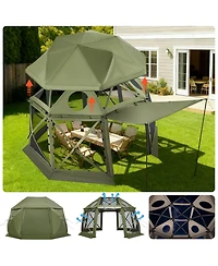 Mecale 13 x 13 Ft Pop-Up Spherical Gazebo Screen Tent for 10-12 People