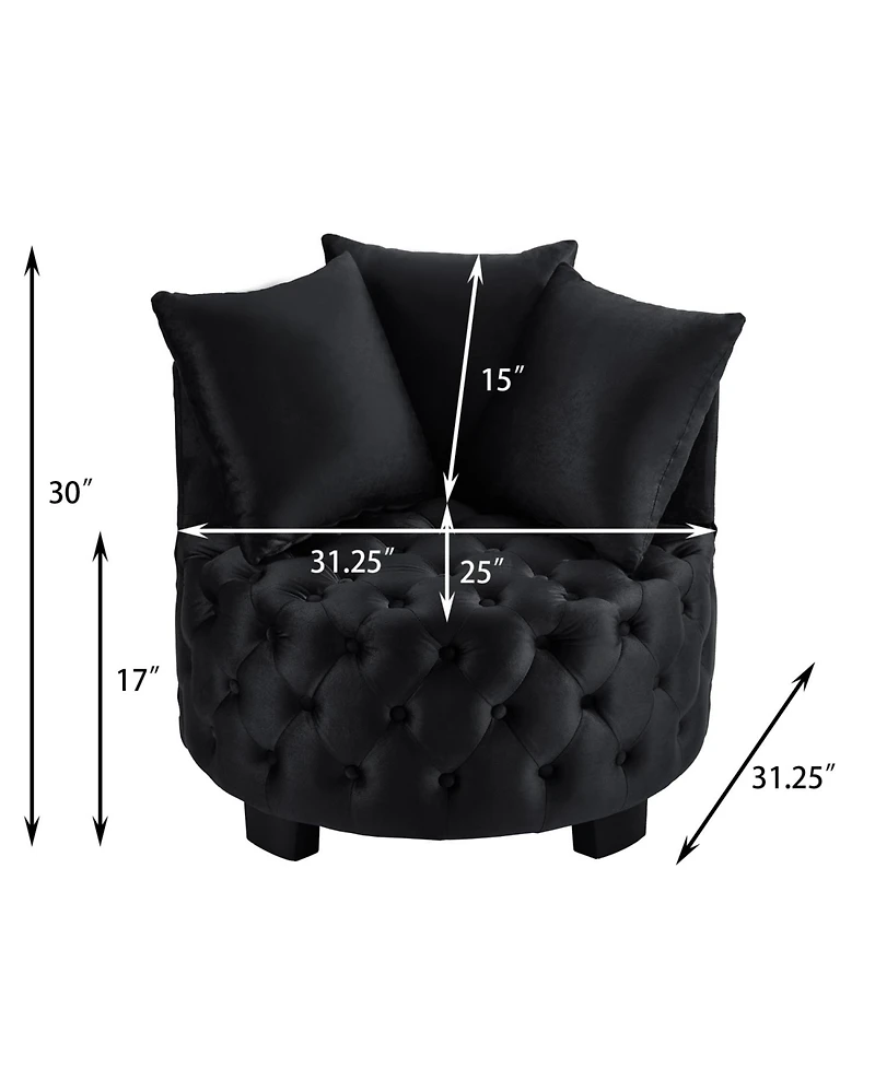 Streamdale Furniture Contemporary Upholstered Tufted Leisure Chair Accent