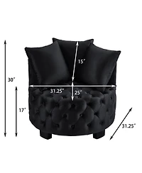 Streamdale Furniture Contemporary Upholstered Tufted Leisure Chair Accent