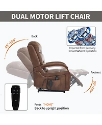 Streamdale Furniture Power Leatheraire Lift Recliner Heat Massage