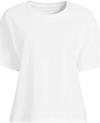 Lands' End Women's Short Sleeve Slub Jersey T-Shirt