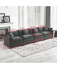 Streamdale Furniture Cloud Couch: Skin-friendly Chenille, Cloud-like Comfort, Modular Design