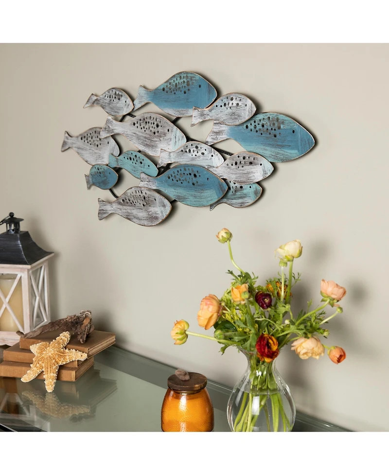 Danya B. School of Fish Modern Metal Wall Art