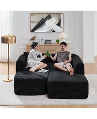 Streamdale Furniture 114" Cloud Sectional Couch, L-Shape Chaise, Modular Sofa