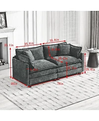 Streamdale Furniture Cloud Couch: Skin-Friendly Chenille, Cloud-Like Comfort, Modular Design