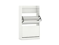 Slickblue Shoe Storage Cabinet with 2 Flip Drawers & Adjustable Shelves