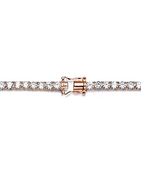 Rachel Glauber Cubic Zirconia 4MM Magnetic Lock Tennis Bracelet