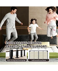 Streamdale Furniture King Size Cloud Bed Frame with Oversized Padded Headboard