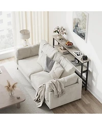 gaomon 59" Narrow 2-Tier Console Table with Adjustable Shelf