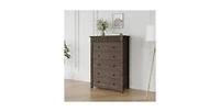 gaomon 5 Drawer Tall Dresser for Bedroom, 31.5" Wide Modern Fluted Wooden Chest of Drawers for Closet Living Room