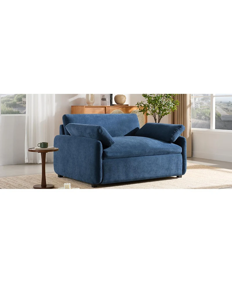 Streamdale Furniture Oversized Chenille Sofa Chair, Wide Seat Accent Chair