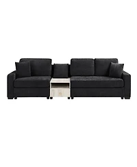 Streamdale Furniture Modern 111.8" Modular Upholstered 3-Seater Sofa Couch with Storage