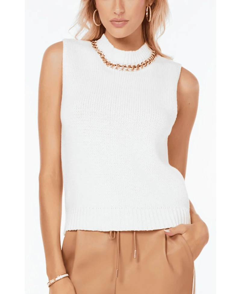 Bishop + Young Women's Savoy Chain Detail Sweater Tank