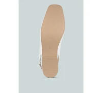 Sozani Genuine Suede Leather Slingback Flats