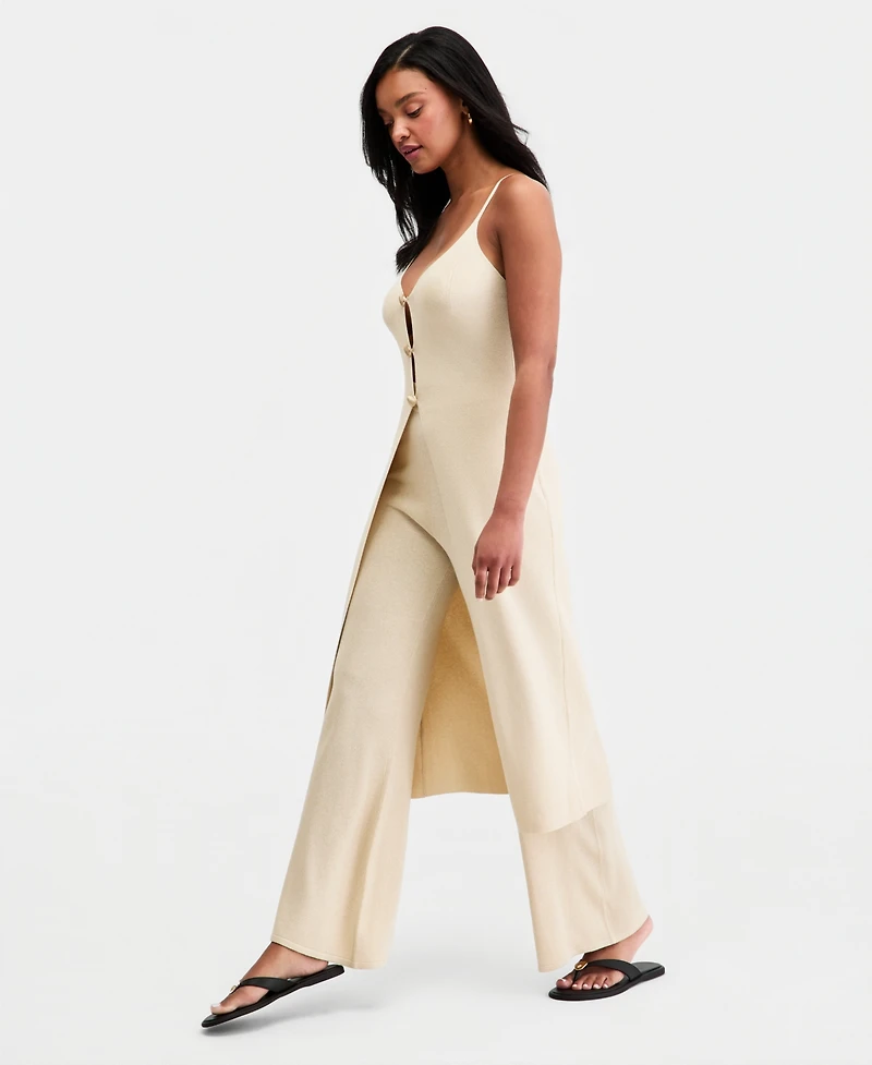 Bar Iii Women's Shimmer Knit Duster Tank Top, Macy's Exclusive