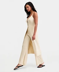 Bar Iii Women's Shimmer Knit Duster Tank Top, Macy's Exclusive