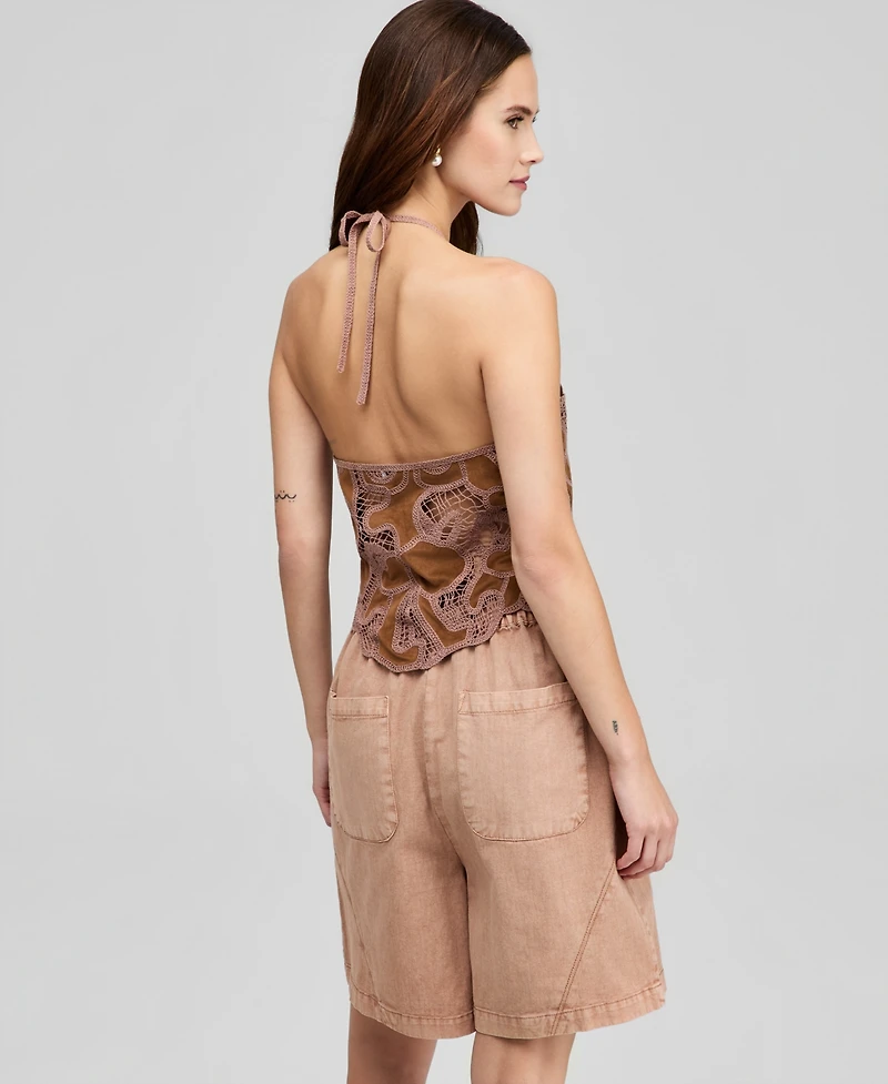 And Now This Women's Faux Suede Halter Top, Macy's Exclusive
