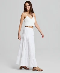 And Now This Women's Cotton Tiered Pull-On Maxi Skirt, Macy's Exclusive