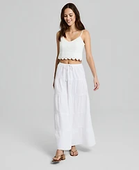 And Now This Women's Cotton Crochet Cropped Top, Macy's Exclusive