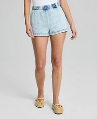 And Now This Women's Denim High Rise Pull-On Shorts, Macy's Exclusive