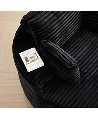 Streamdale Furniture Streamdale 55" Corduroy Foam Swivel Chair, Modern Sleeper