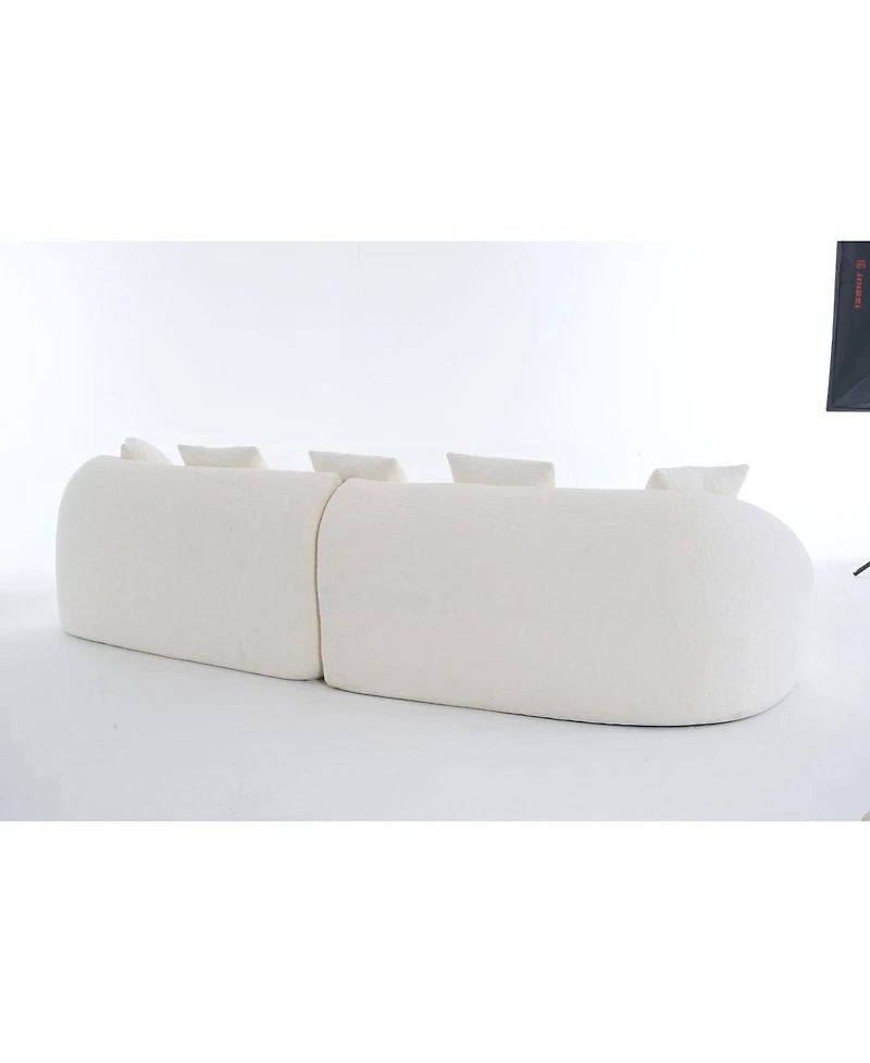 Streamdale Furniture Curved Boneless Sofa, 110" Compression Modular Sectional