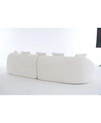 Streamdale Furniture Curved Boneless Sofa, 110" Compression Modular Sectional