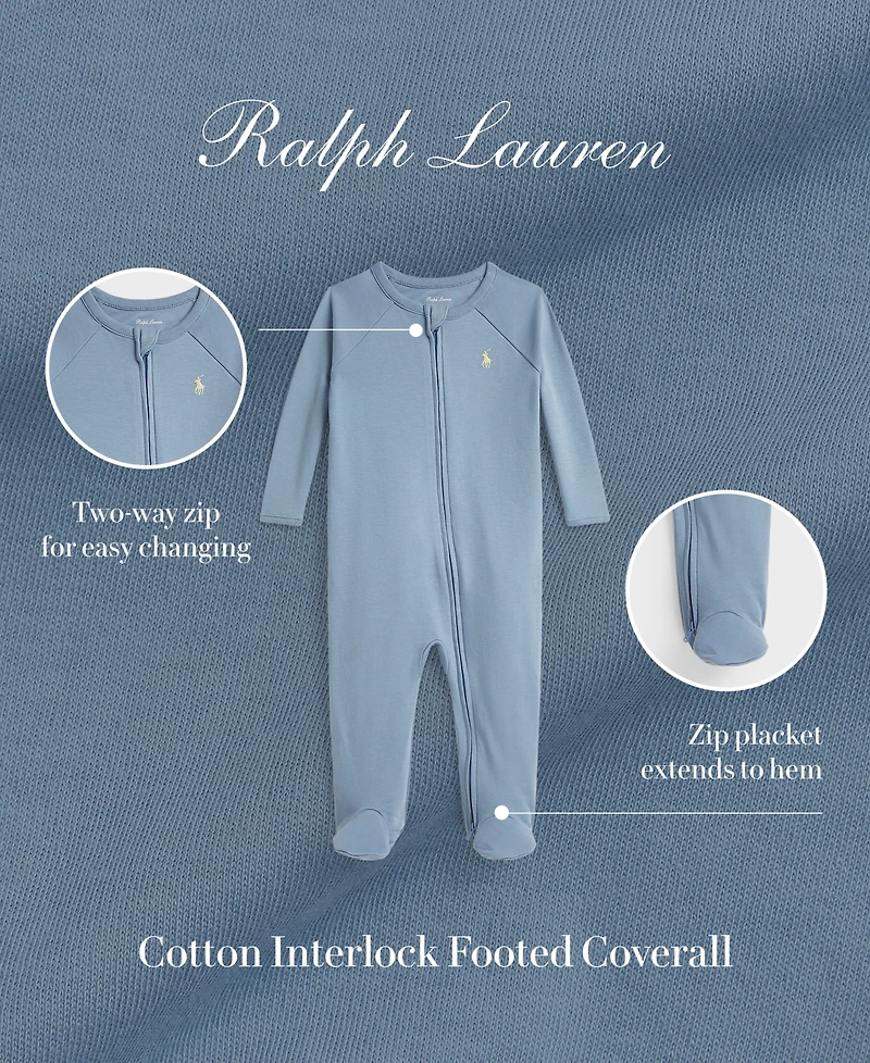 Polo Ralph Lauren Baby Boys' Interlock Footed Coverall