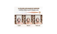 gaomon Large Makeup Vanity Desk with 3-Color Led Sliding Mirror