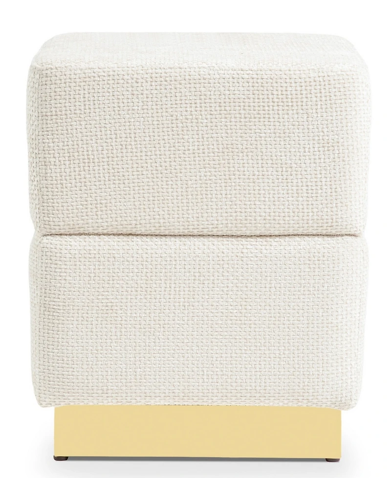 Dashiell 15" Chenille Cube Storage Ottoman