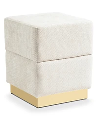 Dashiell 15" Chenille Cube Storage Ottoman