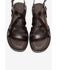 Forever & Always Shoes Womens Laveda Leather Strap Sandal