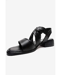Forever & Always Shoes Women's Livello Leather Multi Strap Sandal