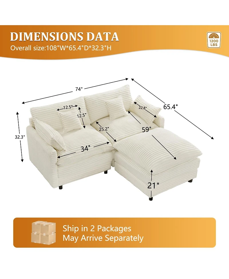 Streamdale Furniture Seven-piece sofa set with console