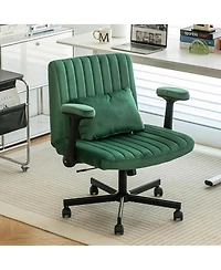 Streamdale Furniture Velvet Criss Cross Armrest Office Chair