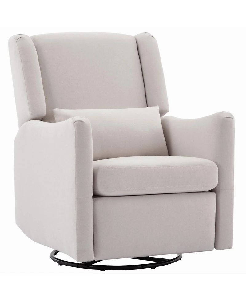 Streamdale Furniture Linen Wingback Swivel Rocker Recliner Chair
