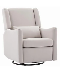 Streamdale Furniture Linen Wingback Swivel Rocker Recliner Chair