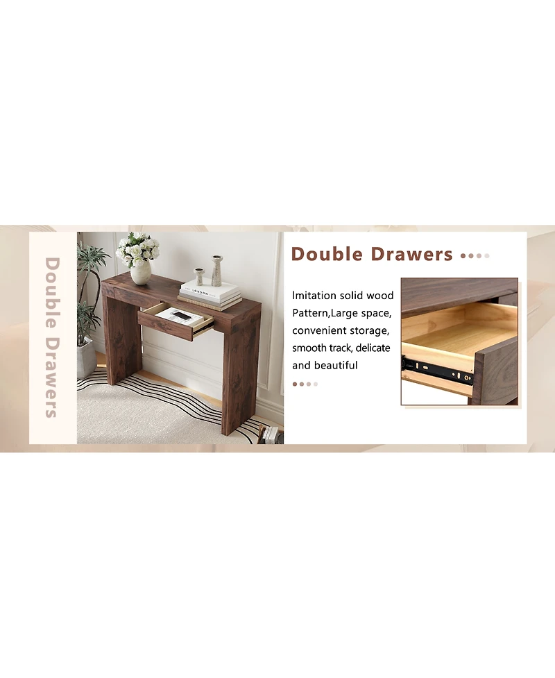 Streamdale Furniture 50-In. Natural Walnut Wood Grain Elegant Feature Bar Table