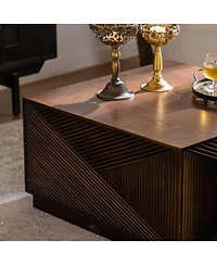 Streamdale Furniture Square Coffee Table, Modern, No Assembly Required