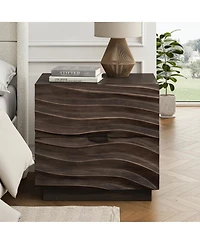 Streamdale Furniture Solid Wood Nightstands Set of 2, Bedside Table with 2 Drawers