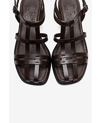 Forever and Always Women's Shoes Cielos Leather Block Heel Sandal