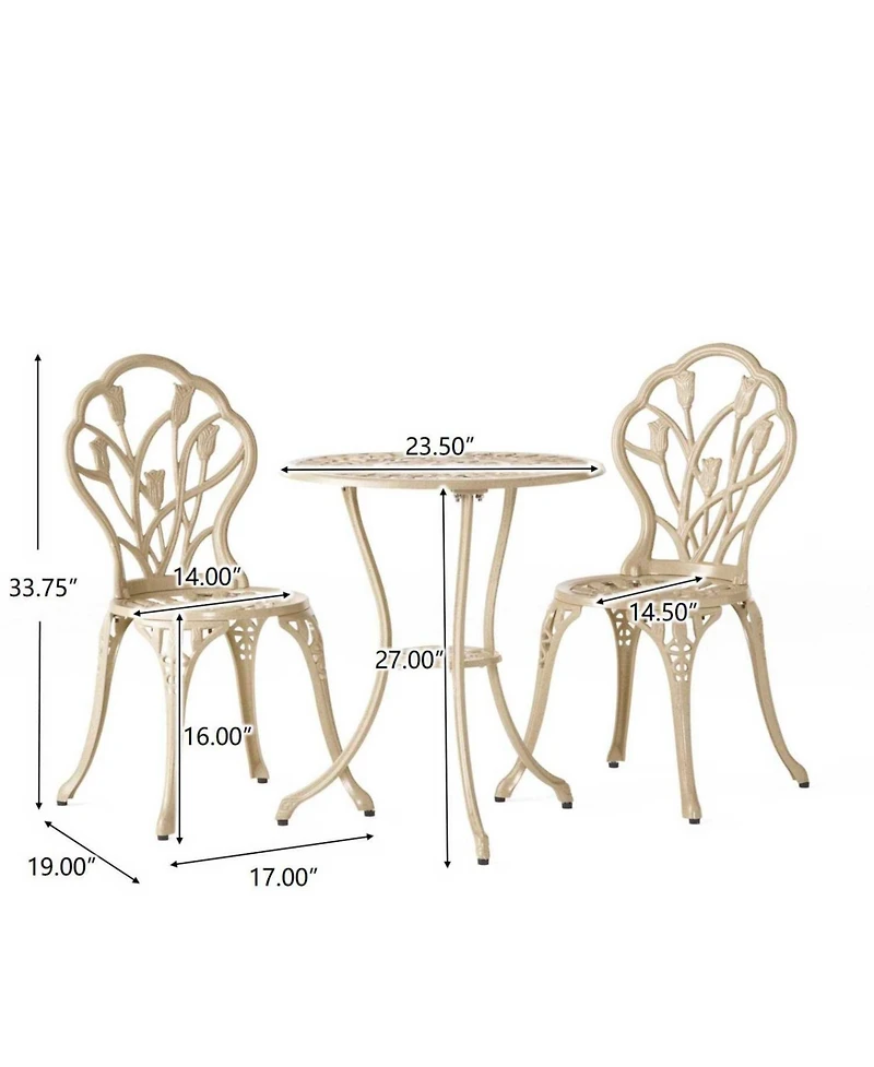 Streamdale Furniture Vintage Bistro Set - Table & 2 Chairs