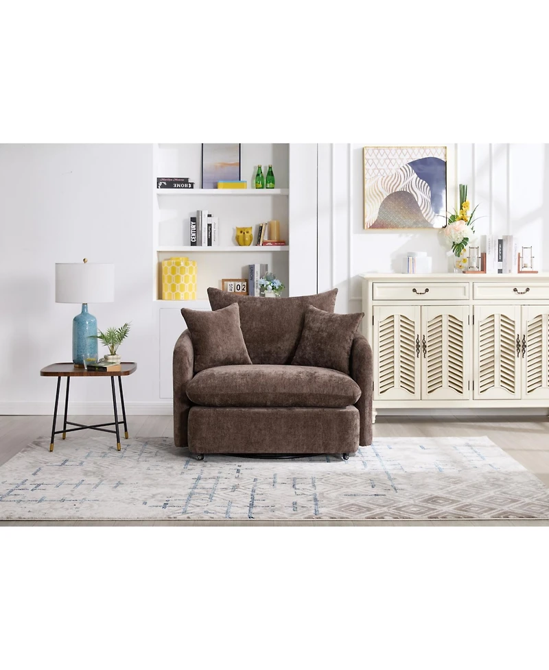 Streamdale Furniture Swivel Accent Chair with Pillows