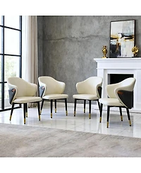 Streamdale Furniture Modern Pu Leather Dining Chairs