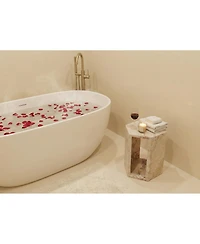 Streamdale Furniture Luxury Marble Hexagon Side Table