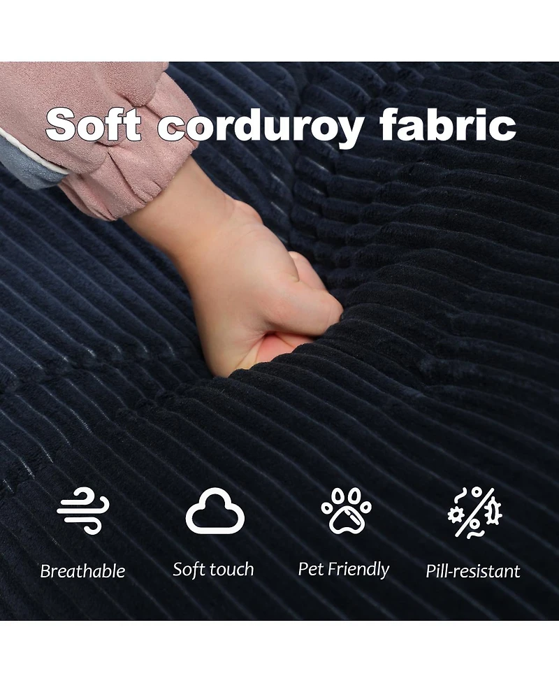 Streamdale Furniture Streamdale Compression Human Dog Sofa Bed for Adult & Pets, Modern Floor Couch w/ Pillow