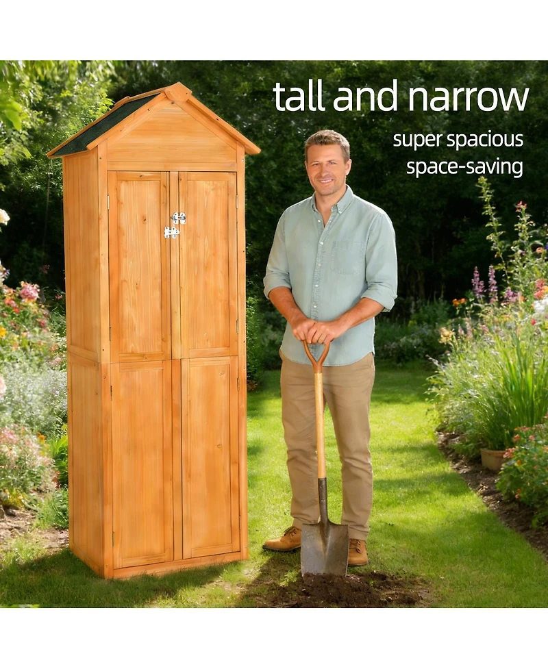 Streamdale Furniture Outdoor Storage Shed Waterproof Garden Cabinet with Lockable Doors